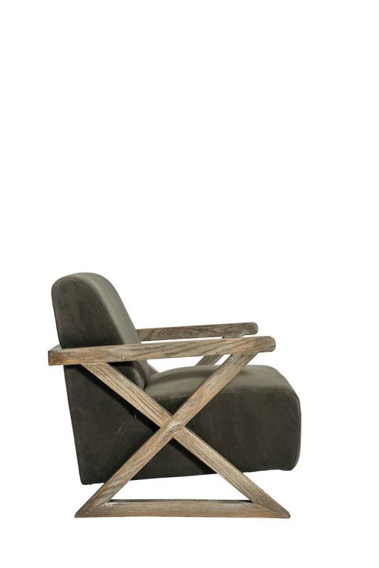 Lenestol oliven X-bein heltre eik 