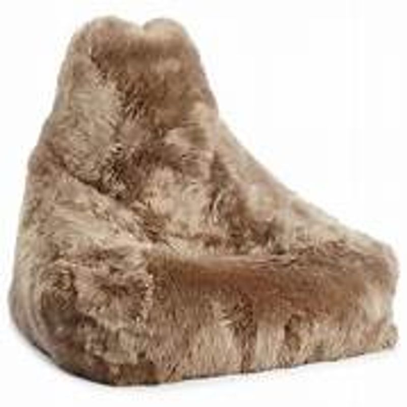 Sekkestol / beanbag i ekte saueskinn