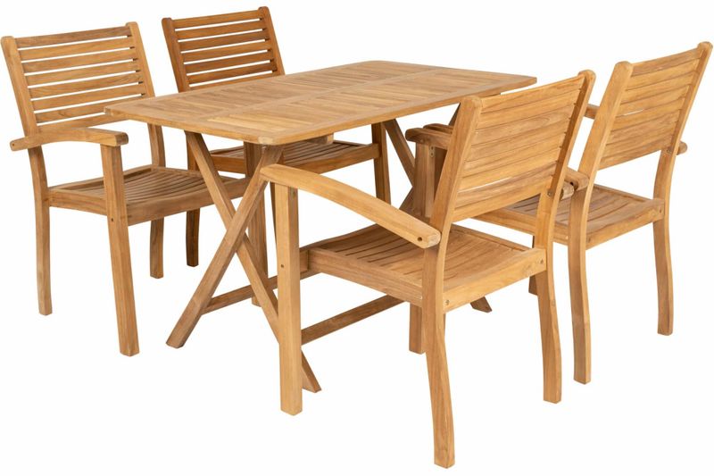 Teak sammenleggbart bord*