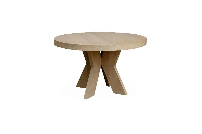 Spisebord cleveland x-ben ileggsplater Ø:150-2x60 H75 Sort eikf