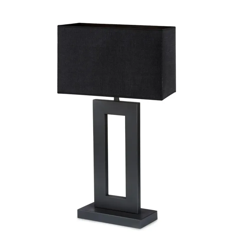 Bordlampe Venice Black  inkl skjerm REKTANGULÆR  h 74 cm