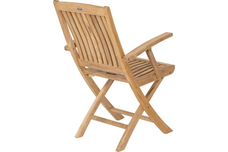 Teak klappstol m armlene*